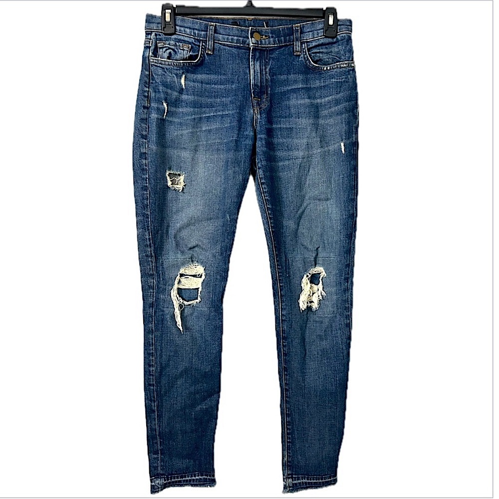 J Brand Ellis Villian distressed denim skinny jeans Women's Size 29